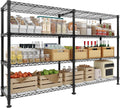 Metal Storage Shelves 4-Tiers, Standing Garage Shelving Unit 59"W x 13.8"D x 59.5"H, Heavy Duty Wire Shelving Rack