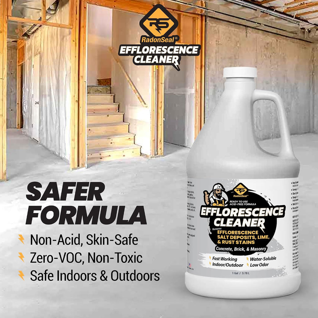 Efflorescence Remover for Brick, Concrete, Pavers & Masonry | Fast-Acting Efflorescence Cleaner for Mortar Haze, Lime