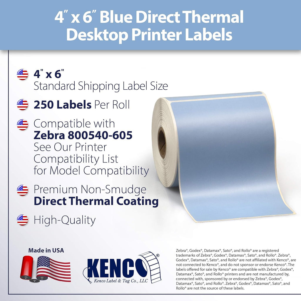 4" X 6" Direct Thermal Perforated Stickers Labels for Shipping Labels, Inventory, and Color Coding - Compatible with