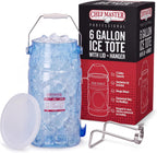 Plastic Tote Ice Bucket With Lid, 6 Gallon, Commercial-Grade