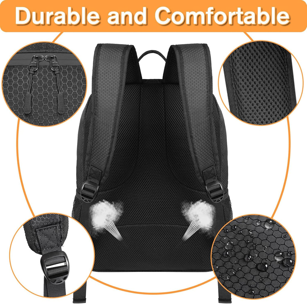 Soccer Backpack, Soccer Bag with Ball Holder and Shoe Compartment | Water Resistant Sport Equipment Bags Fit