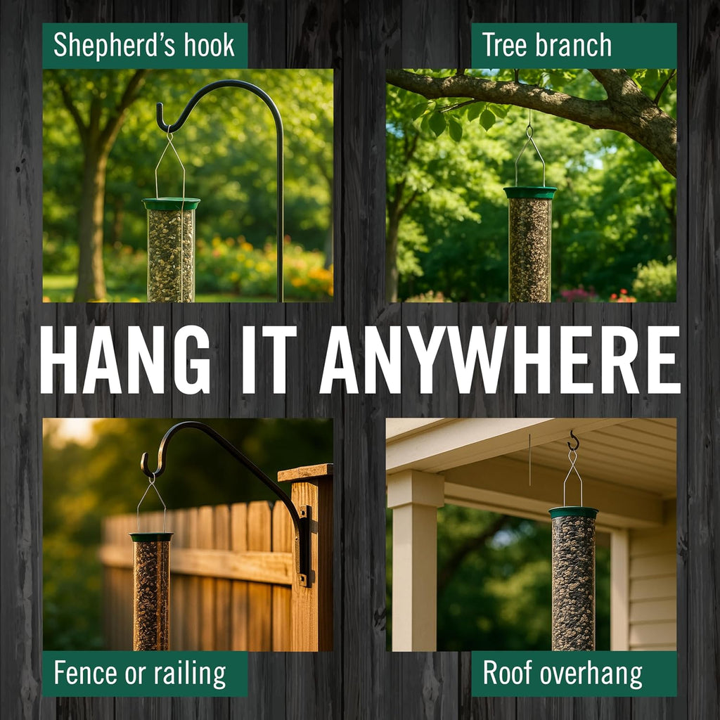 Squirrel Proof Bird Feeder for Outdoors, 5 lb Seed Capacity
