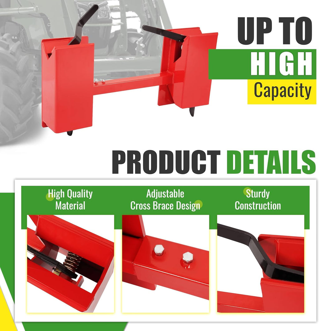 Adjustable Skid Steer Quick Attach Adapter Compatible with Most Bobcats Kubota Universal Skid Steer Conversion