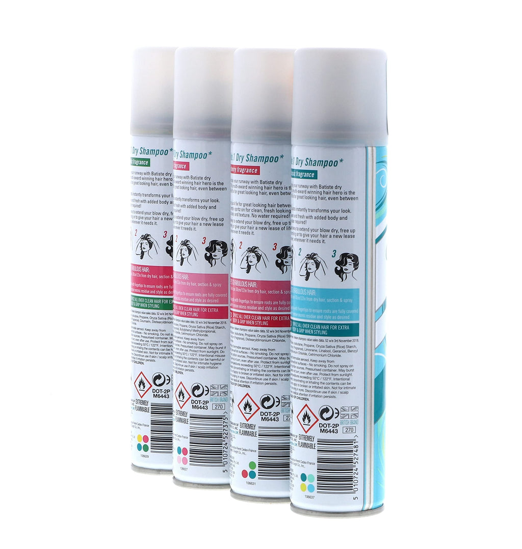 Dry Shampoo Original, Cherry, Blush, Tropical (4 pack) 6.73 oz