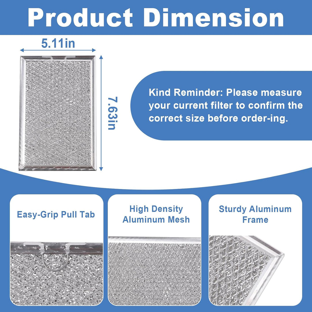 2 Pack Microwave Charcoal & Grease Filters Compatible with GE JVM7195SK6SS