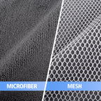 Kitchen Dish Washcloths Microfiber Gray with Poly Scour Scrub Side