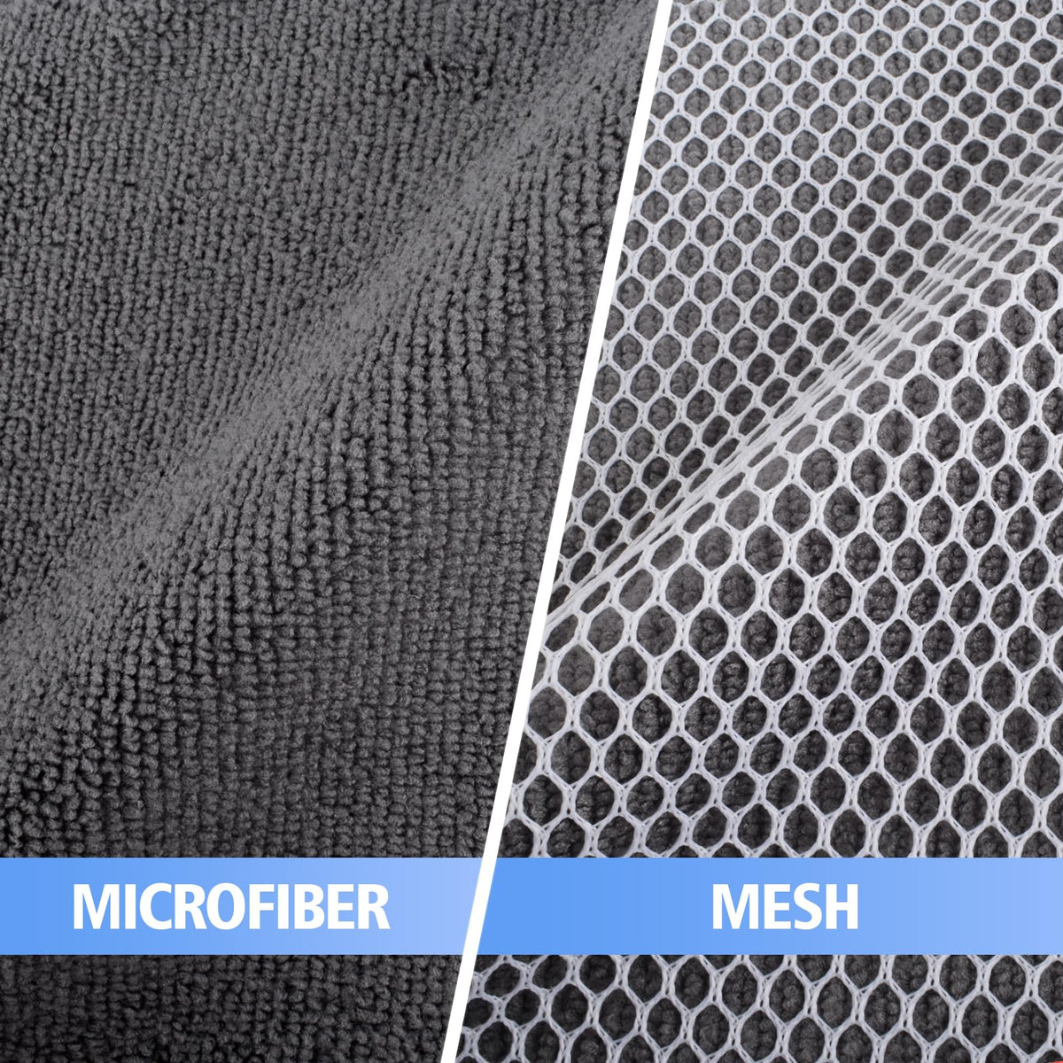 Kitchen Dish Washcloths Microfiber Gray with Poly Scour Scrub Side