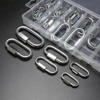 34 PCS Quick Link Kit Chain Link Assortment Chain Connectors (6 Sizes)