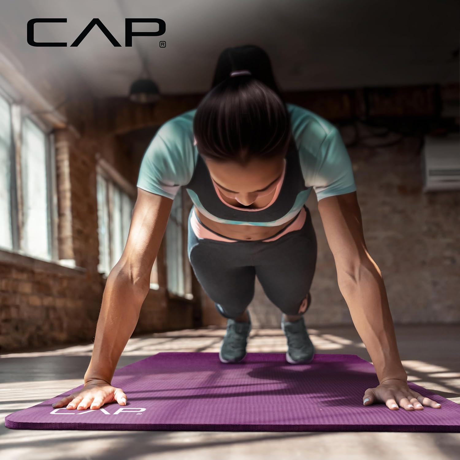 1/2-Inch High Density Exercise Yoga Mat with Strap | Multiple Options