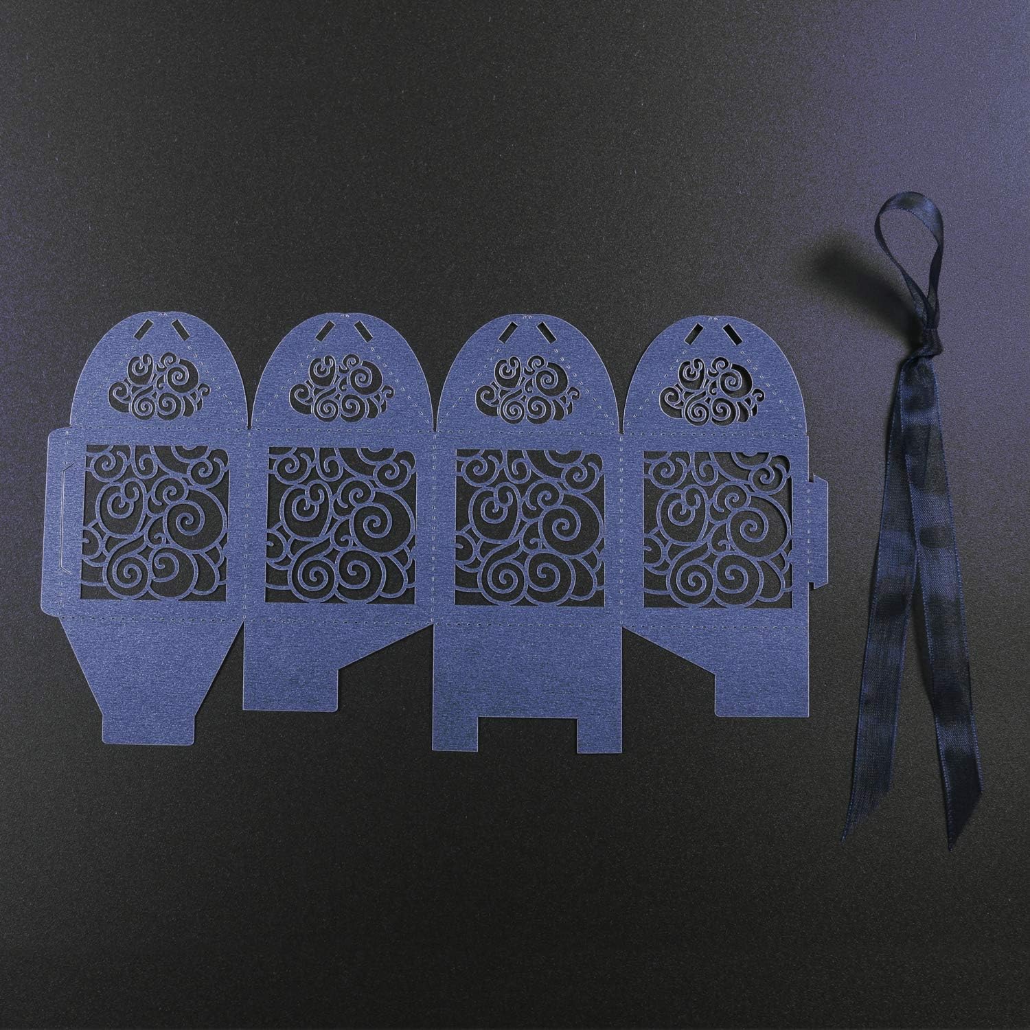 100 Pack Wedding Favor Boxes Laser Cut Boxes Party Favor Box Small Gift Boxes Lace Candy Boxes for Wedding Bridal