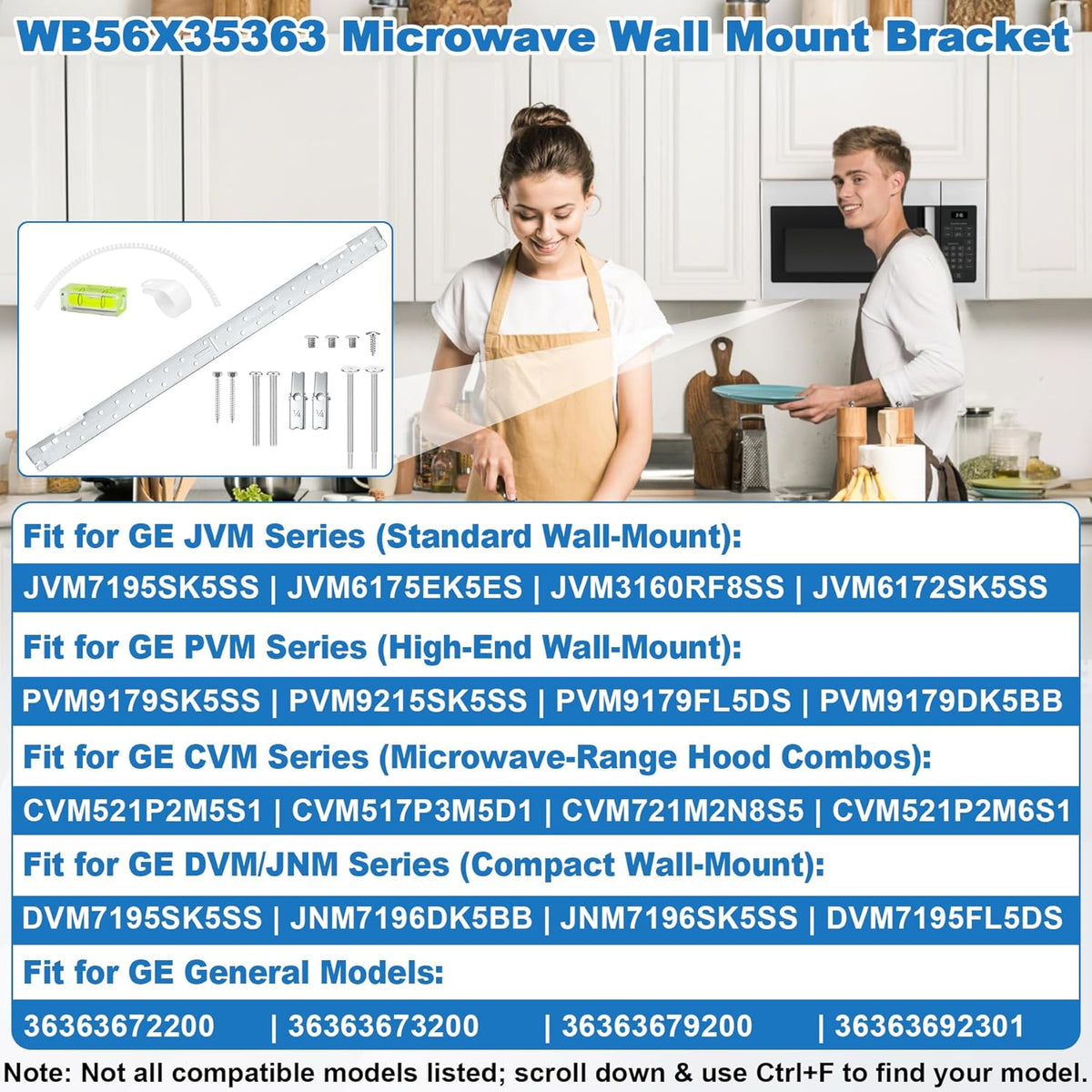 BigHead WB56X35363 Microwave Mounting Bracket Assembly Replacement for GE