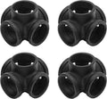 1" Black Pipe Fittings 5-Way Side Outlet Tee Home Expert 4 Pack