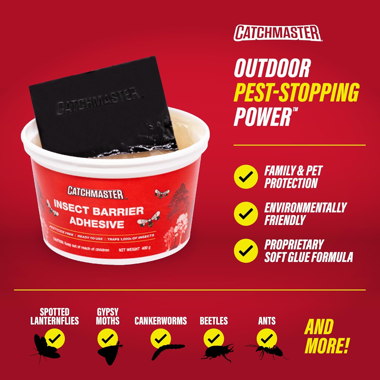 Tree Banding Insect Barrier DIY 15oz Pail, Lanternfly & Ant Traps, Outdoor Adhesive Crawling Insect Trap to Protect