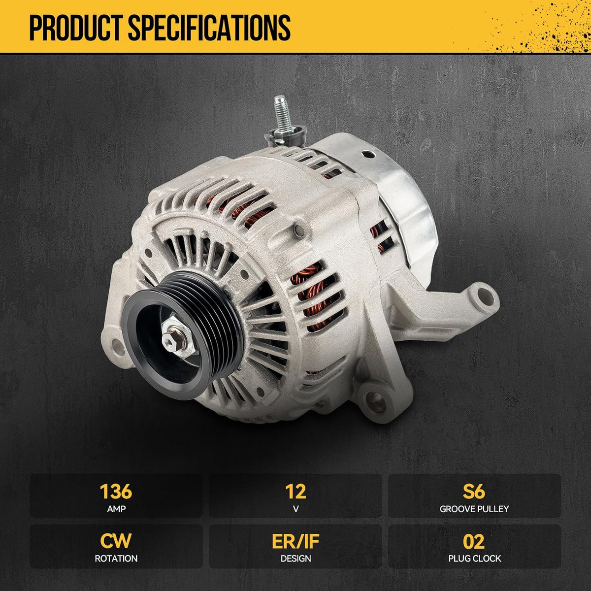 KAC 13873 Alternator Generators Replace for 2001-2006 for Dodge Dakota 4.7L
