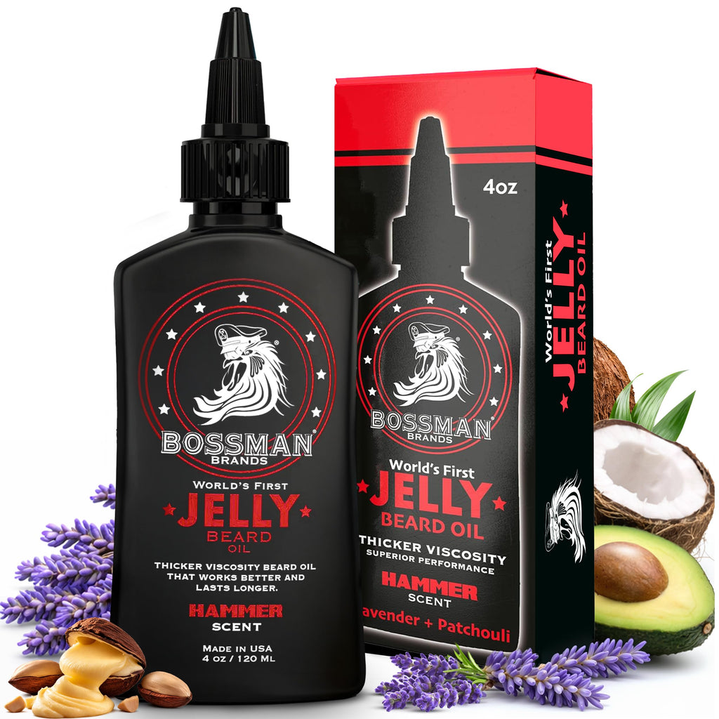 Jelly Beard Oil (4 oz) - Thicker Formula, Texas Made - Hammer Scent