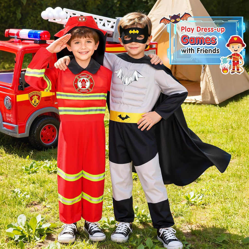 Costumes for Kids Boys Dress up Clothes for Role Play, Boys Muscle Chest | Dress up Costumes with Policeman, Fireman
