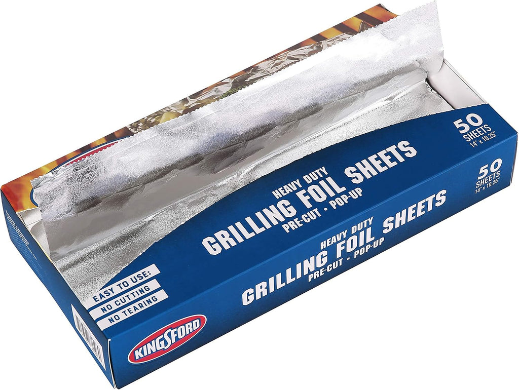 Heavy Duty Pop-Up Grilling Foil Sheets, 14 x 10.25 Inch, 50 Count