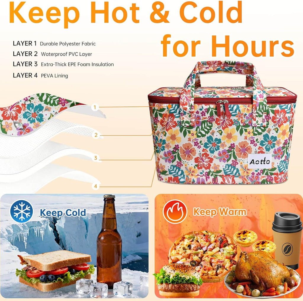 Collapsible 20L Leakproof Insulated Cooler Bag