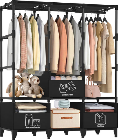 Portable Closet,Sturdy Stable Large Capacity Wardrobe Closet