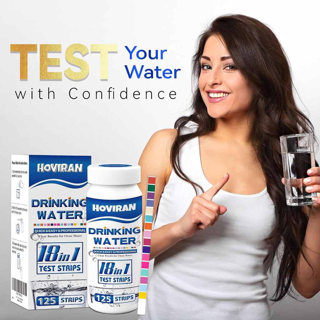 Drinking Water Test Strips 125ct 18 Parameters, Home Water Test Kit