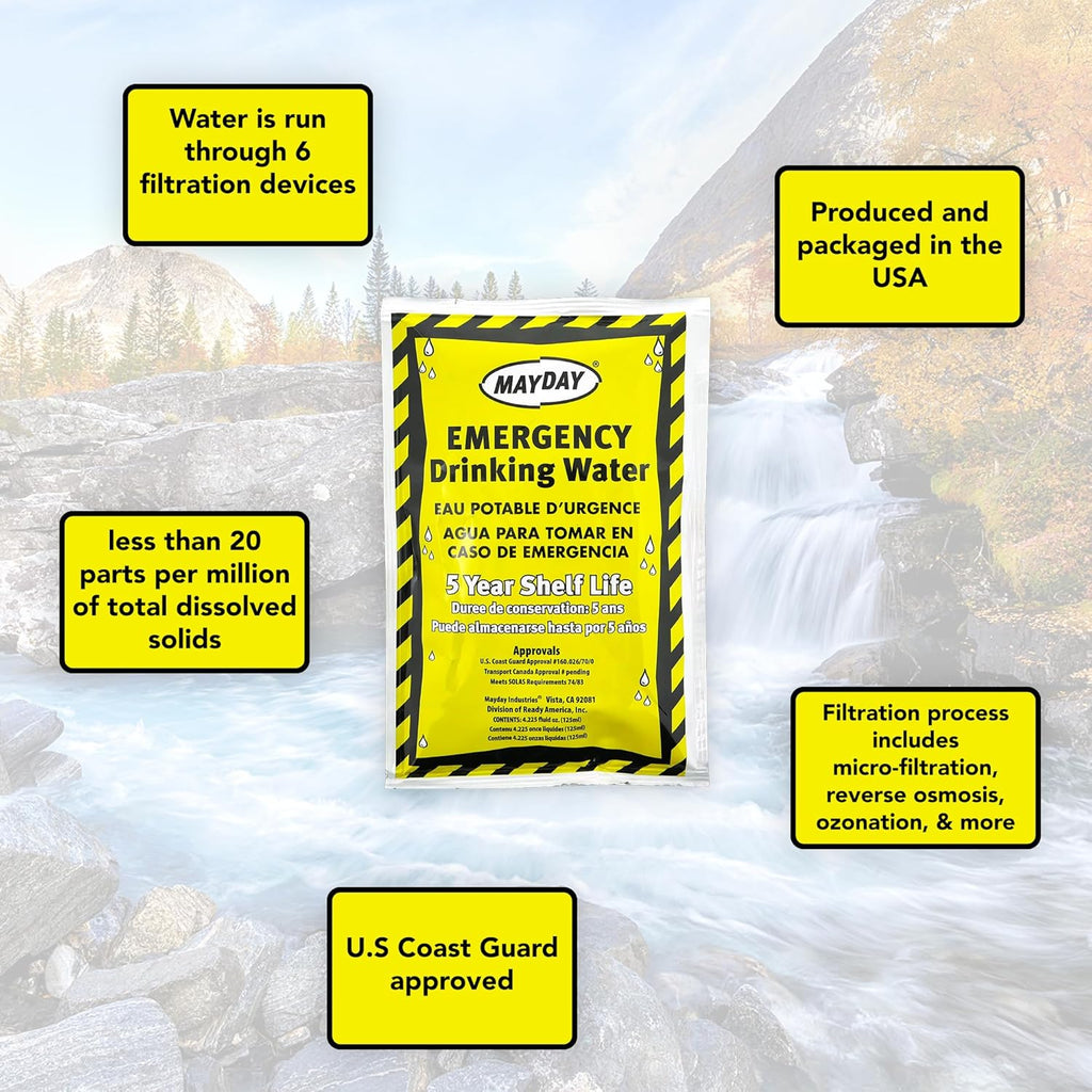 Ready America The Survival Box, 1-Person, 3-Day Emergency Kit Includes 5 Year Emergency Food, Water, Emergency