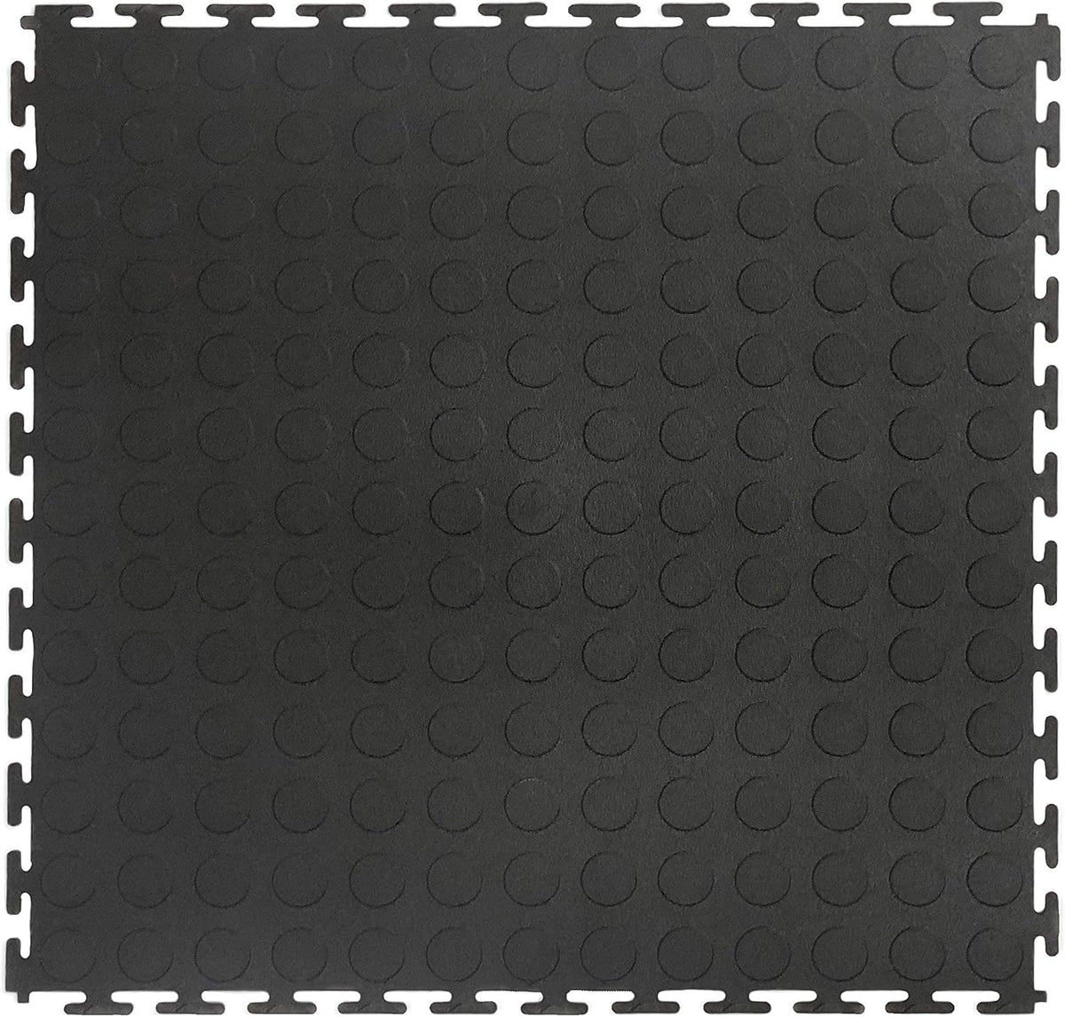 Garage Floor 18 x 18 inch Square Plastic Raised Coin Interlocking Floor Tiles for Home Gym, Garage Flooring, Trade