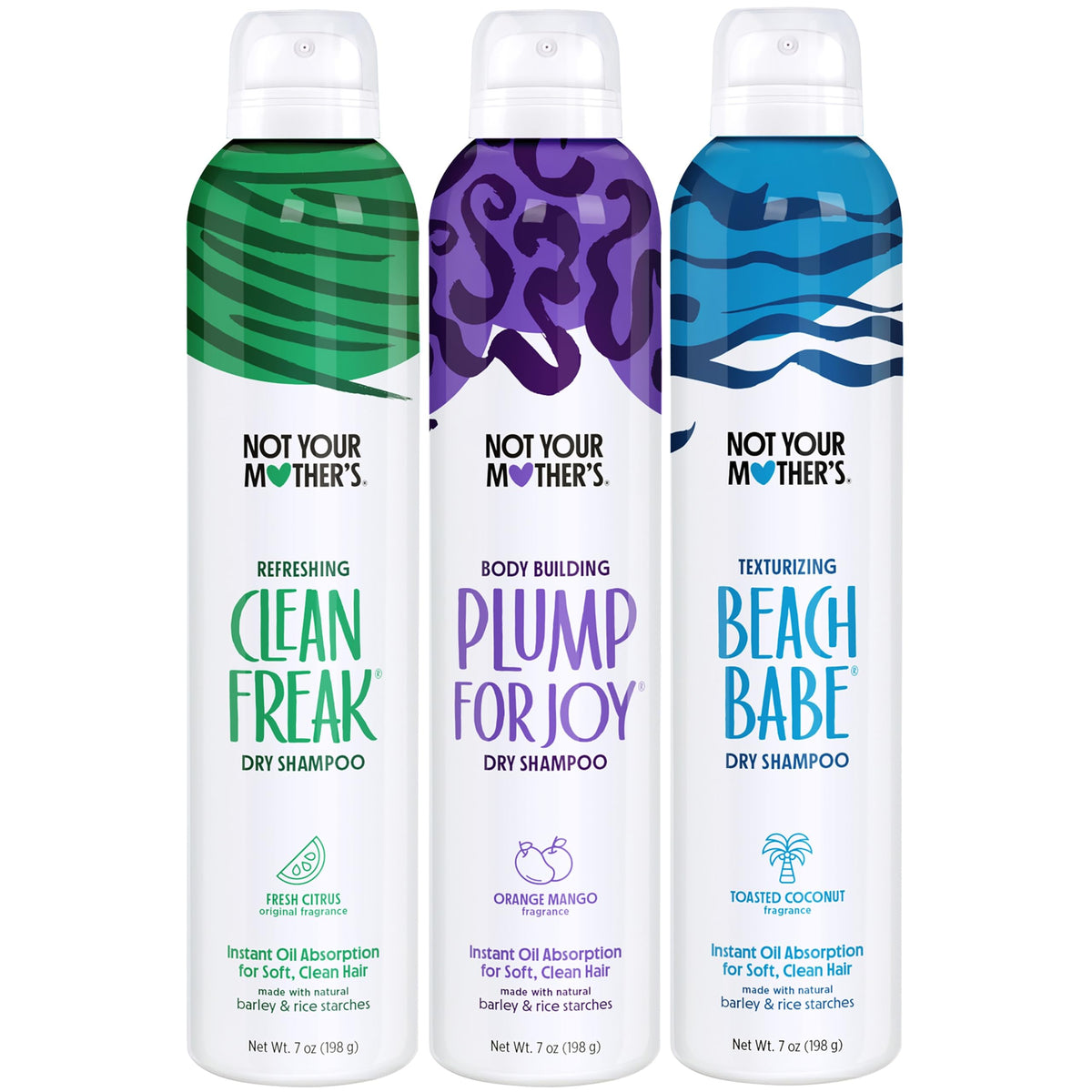 Dry Shampoo Spray Set for Instant Oil Absorption, 3 Pack