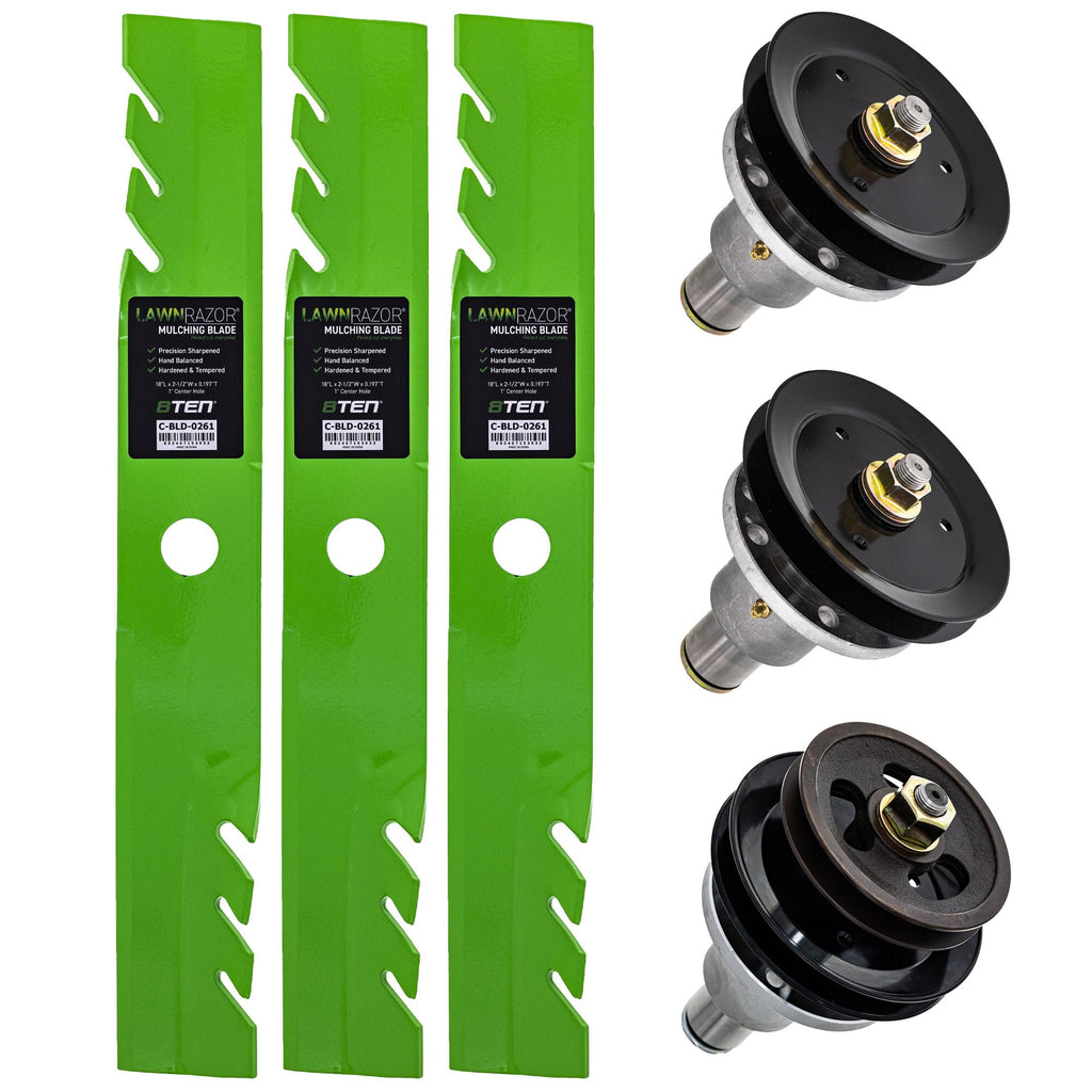 8TEN Blade Spindle Kit for Exmark 1-323532 103-3200 52 Inch Deck