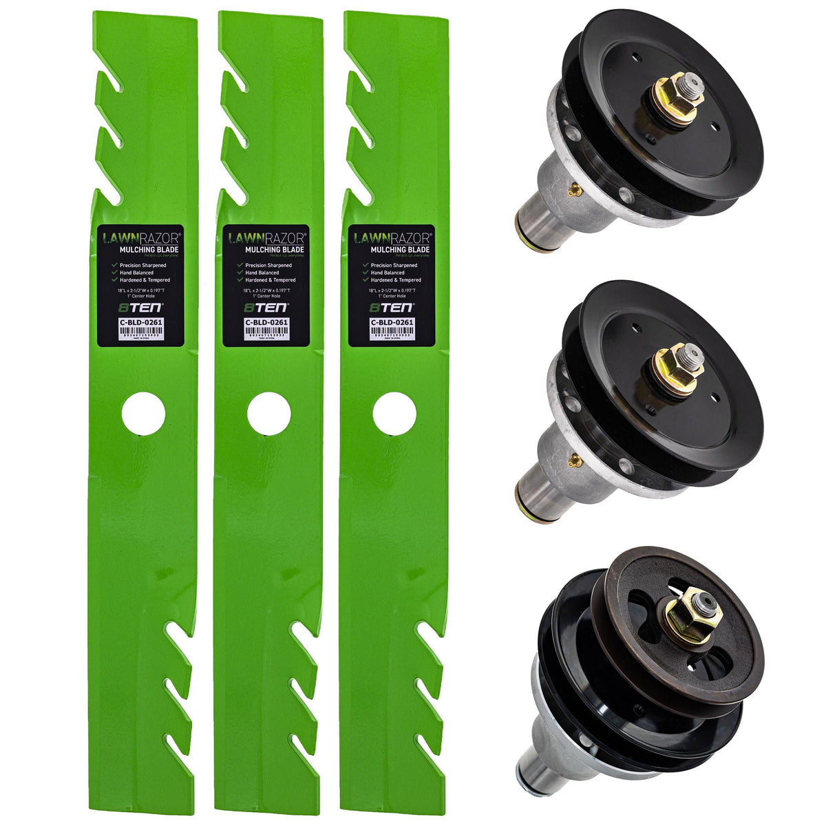 8TEN Blade Spindle Kit for Exmark 1-323532 103-3200 52 Inch Deck