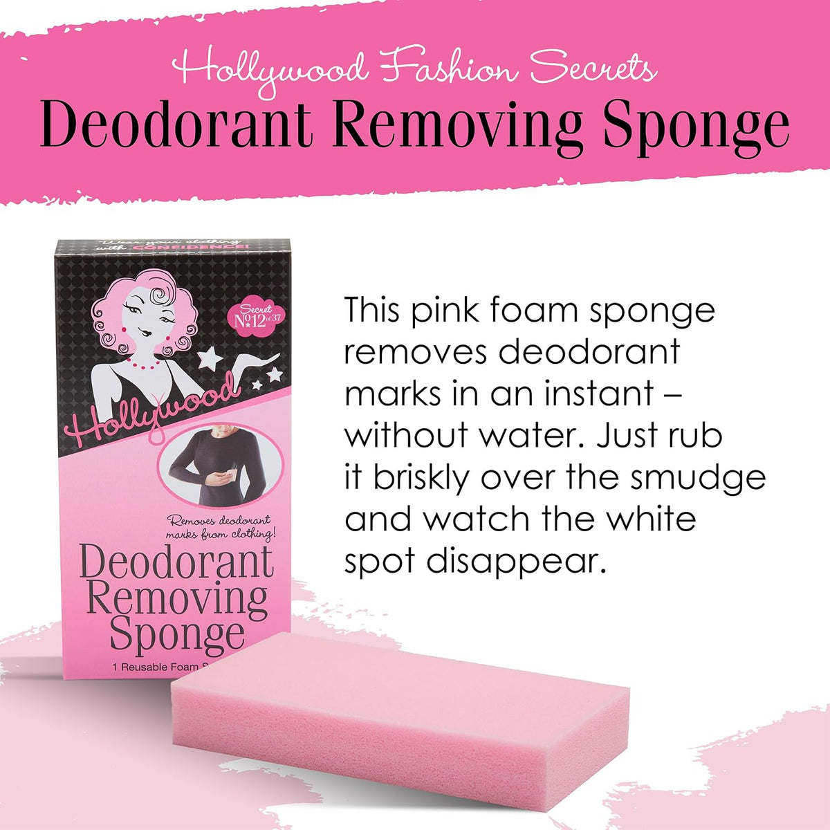 Reusable Deodorant Removing Sponge, Stain Eraser