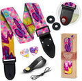 Guitar Strap For Acoustic, Electric and Bass Guitars, Adjustable Padded Leather Ends Guitar Straps For Men and Women