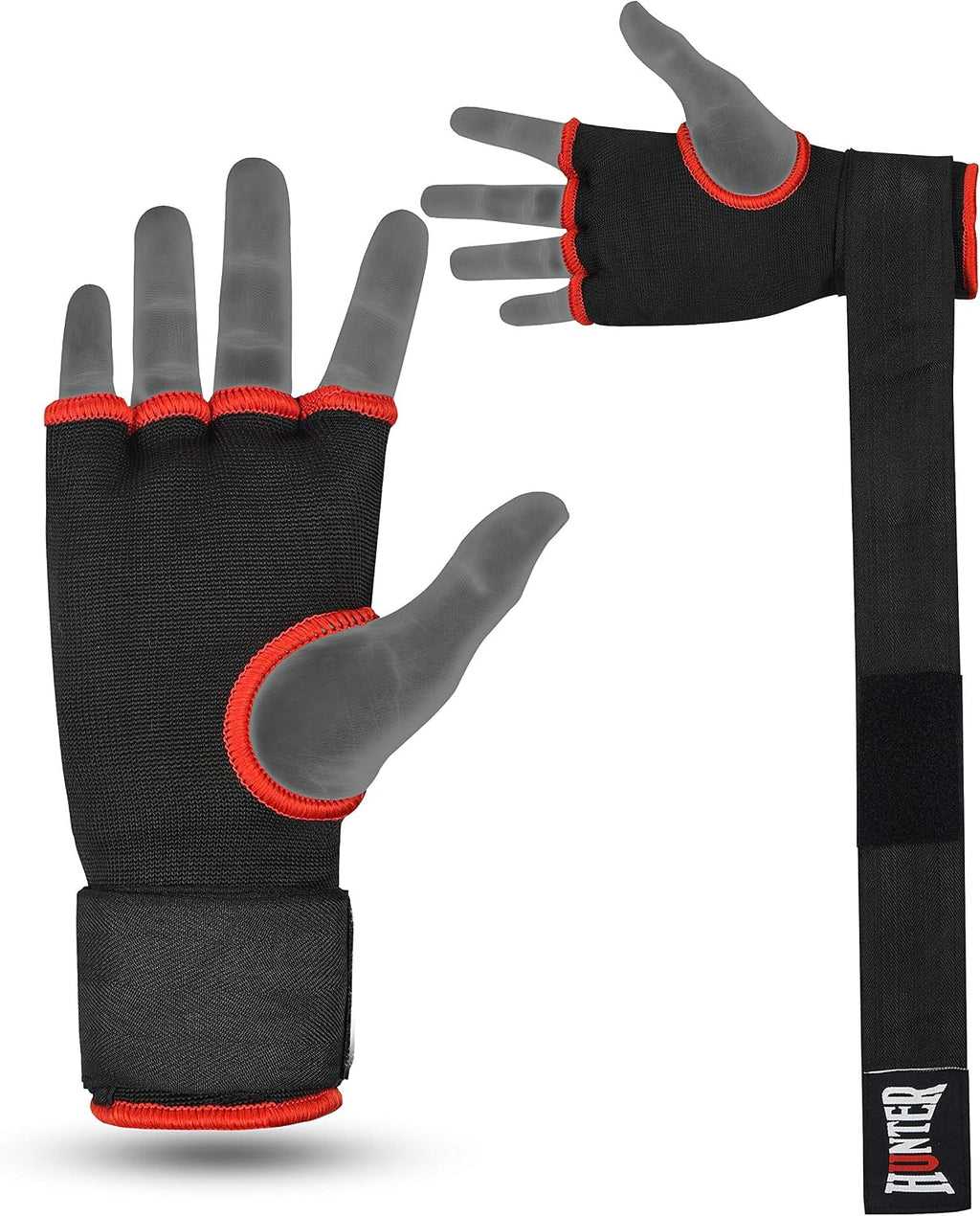 Gel Boxing Hand Wraps for Men & Women, Quick Inner Gloves with Wrist Support for MMA, Muay Thai, Kickboxing & Martial