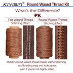 0.8mm Heavy Duty Waxed Polyester Thread for Leather Sewing and Bookbinding