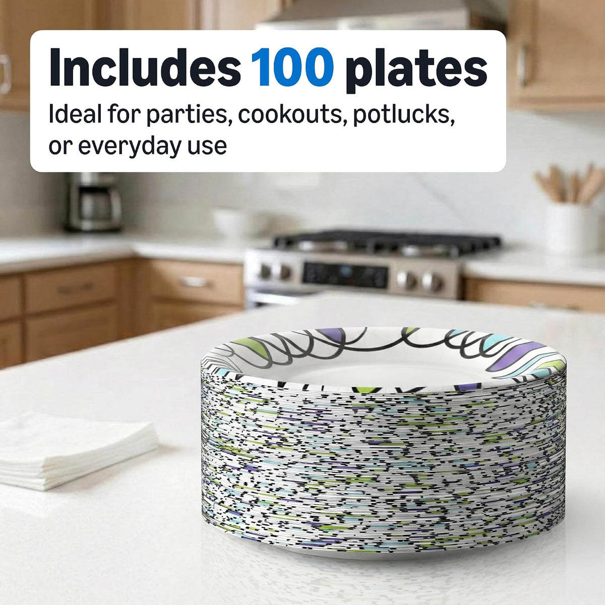 Ultra Paper Plates, 10 Inch, Disposable, 100 Count, Packaging May Vary