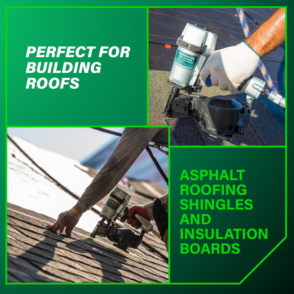 Metabo HPT Pneumatic Roofing Nailer, 16 Degree Asphalt Shingles, NV45AB2
