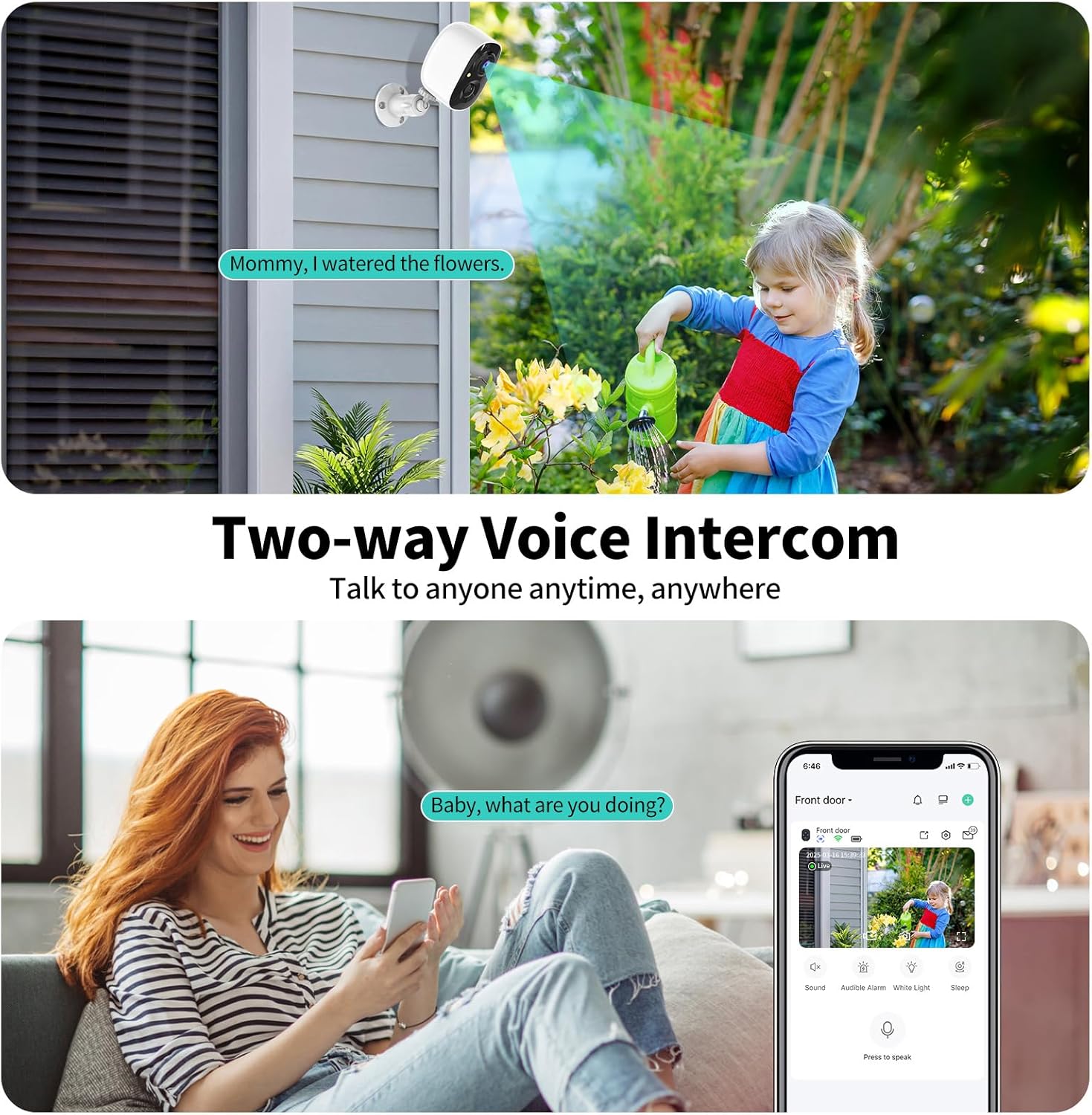 Security Cameras Wireless Outdoor,2K Indoor WiFi Wireless Cameras,Outside Battery Powered Camera for Home Security,AI