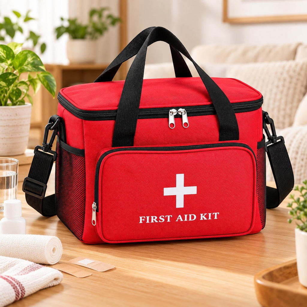 Empty First Aid Bag Multipurpose First Aid Kit，Red