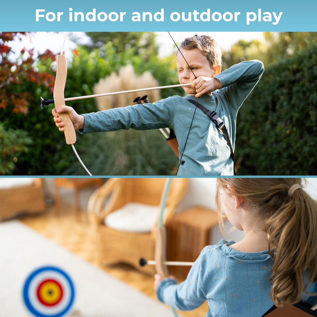 Kids Bow and Arrow Set with Suction Cup Arrows & Target – Archery Set for Kids Indoor & Outdoor – Bow and Arrow for