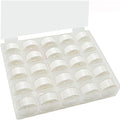 25pcs Size A SA156 Prewound Bobbin Thread -White