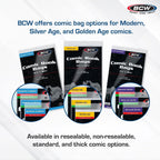 Thick Silver Age Comic Bags - 1000 ct | Archival Quality, Acid-Free Protection for Silver Age Comic Books | 7 1/4 x
