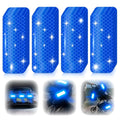 Blue Super Reflective Stickers, 30 Pcs Waterproof Safety Tape,3.15" x 1.18"