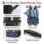 Clear Backpack for School - 17 Inch Game Patterned Bookbag, Black