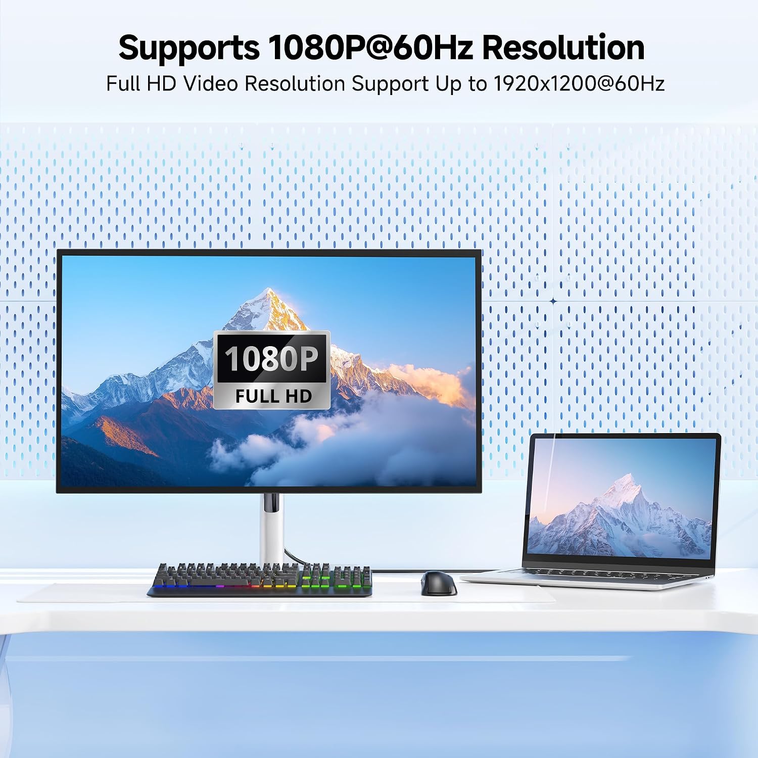 Mini DisplayPort to HDMI Adapter, Mini DP to HDMI, Black | Thunderbolt 2 and Thunderbolt Ports Compatible