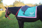 Custom Saddle Towel with Trim, Embroidered Saddle Pad for Horses