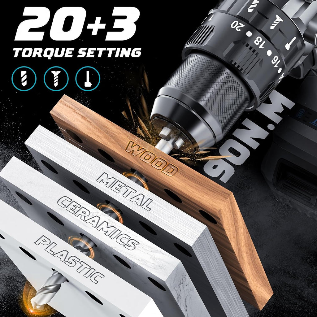 DIYtoolifz Cordless Power Drill Compatible with Makita Battery(Tool Only)