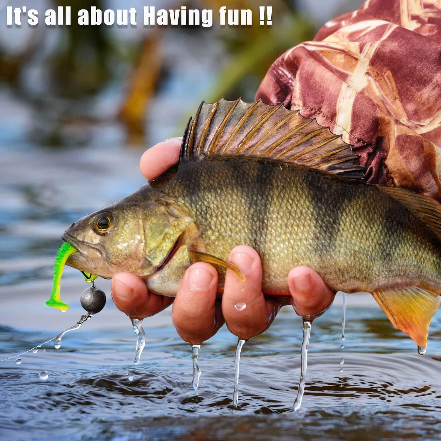 Soft Fishing Lures, 6.5cm/8cm Paddle Tail Swimbaits Soft Plastic Lures Kit for Bass Trout Walleye Crappie 30pcs/40pcs…