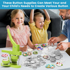 Button Maker Supplies, 100 Sets 58mm/2.25 inch Button Supplies