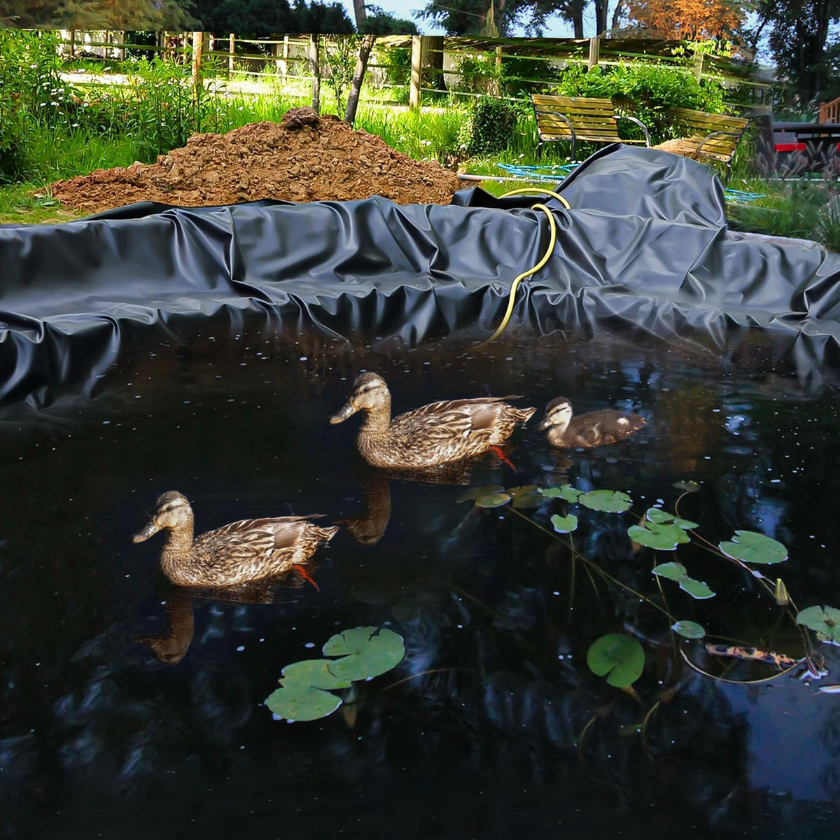 10x15 ft Pond Liner, HDPE Thickness Fish Pond Liners