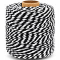 Black and White Cotton Twine String, 164 Feet, 2mm Thick