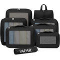 Compression Packing Cubes for Travel Essentials, 8 Set-Black